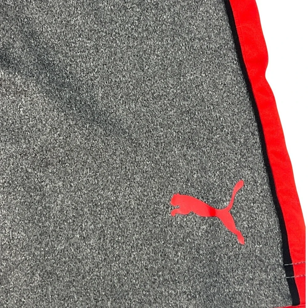 Puma Kids Dark Gray Red Pull‎ On Sporty Athletic Comfortable Shorts Boys 5